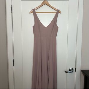 Show Me Your Mumu Jenn Maxi Dress Small Beige Chiffon Sleeveless Bridesmaid